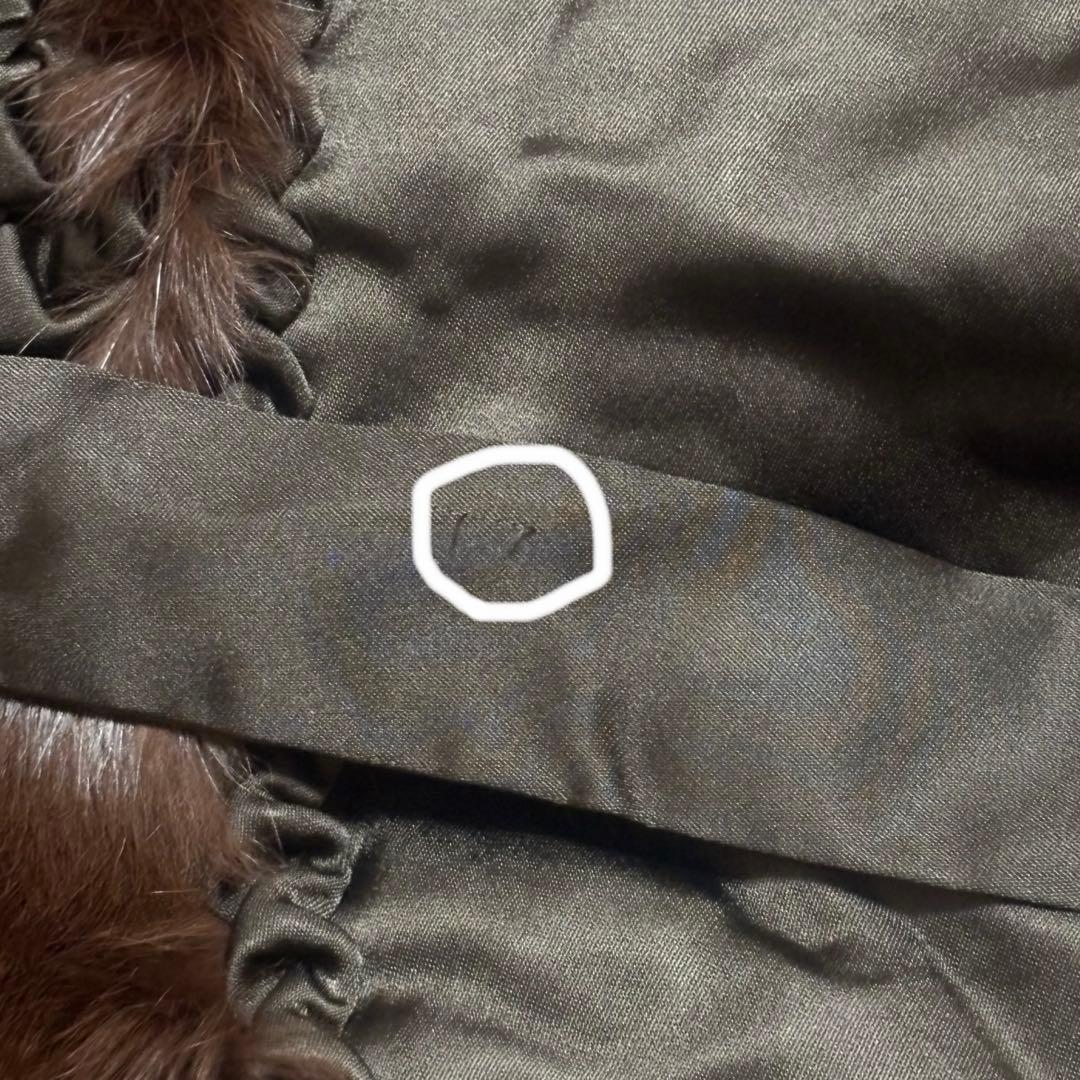 着物用リアルファーコート　道中着　和装　ダークブラウン　和洋折衷