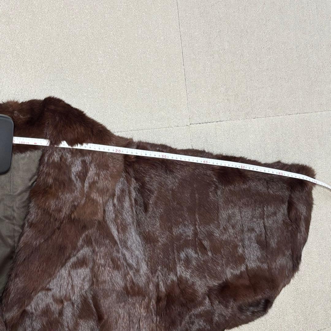 着物用リアルファーコート　道中着　和装　ダークブラウン　和洋折衷