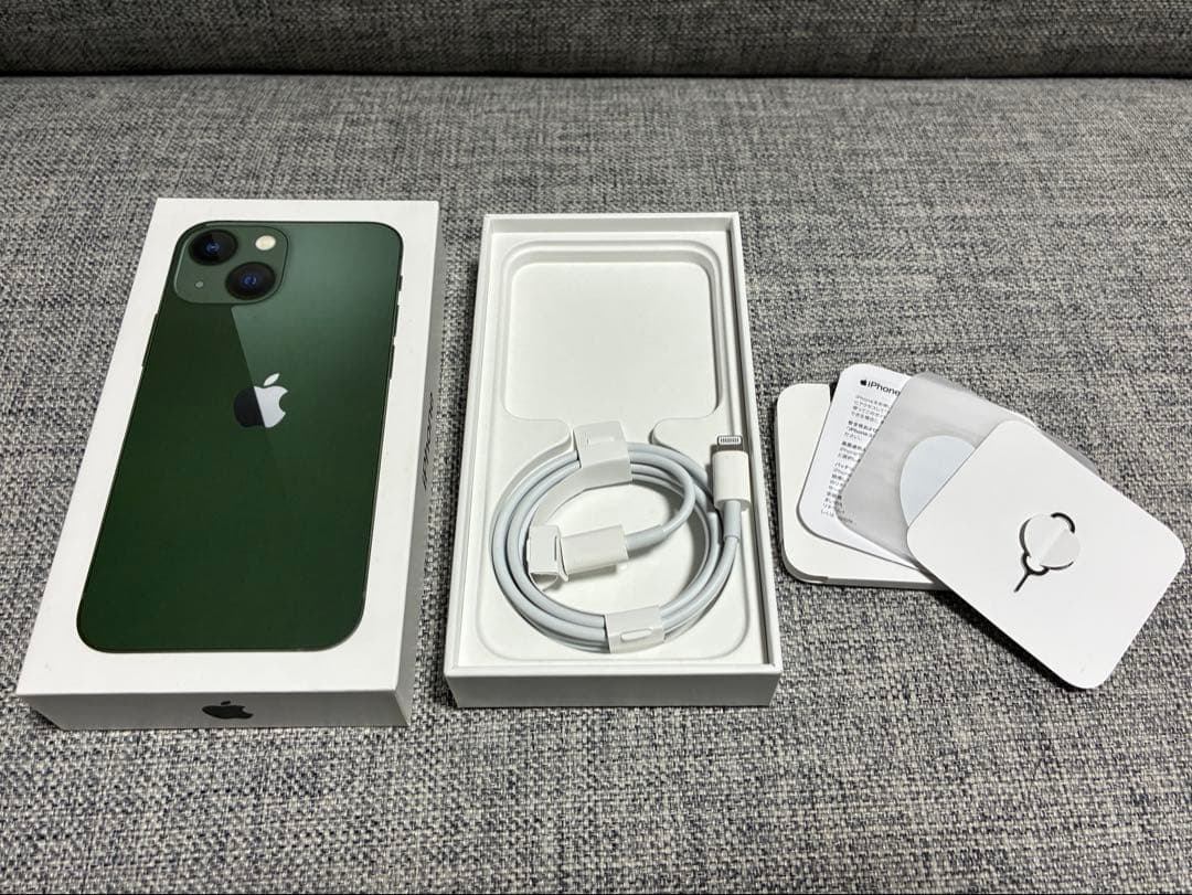 iPhone 13mini／グリーン／128GB／SIMフリー／バッテリー77%
