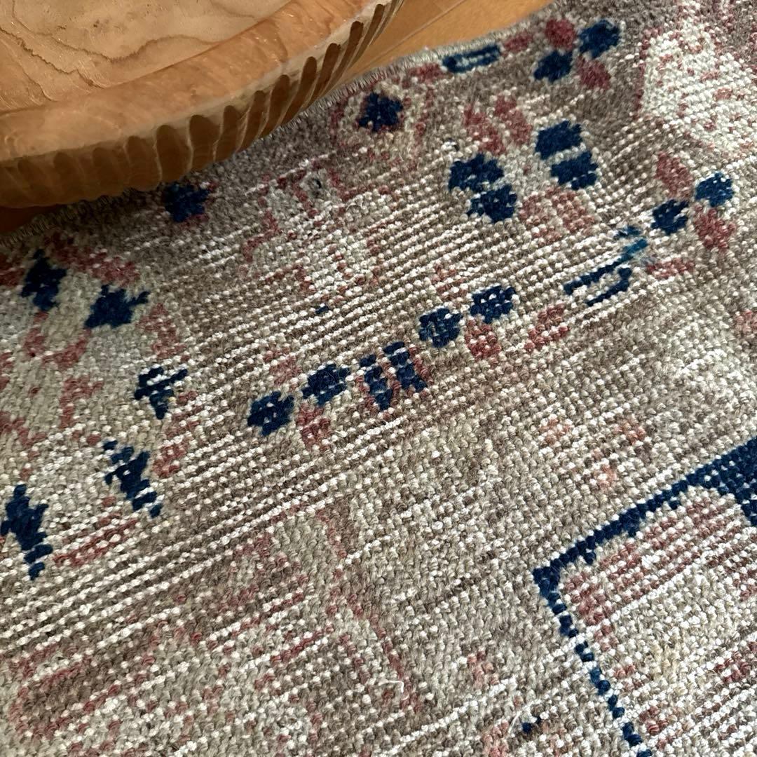 専用　48×124優しいベージュ深みあるネイビー　ボタニカル　トルコヴィンテージ