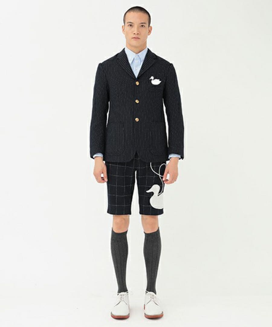 新品KOE×THOM BROWNE コラボDUCK 3BUTTON JAKET