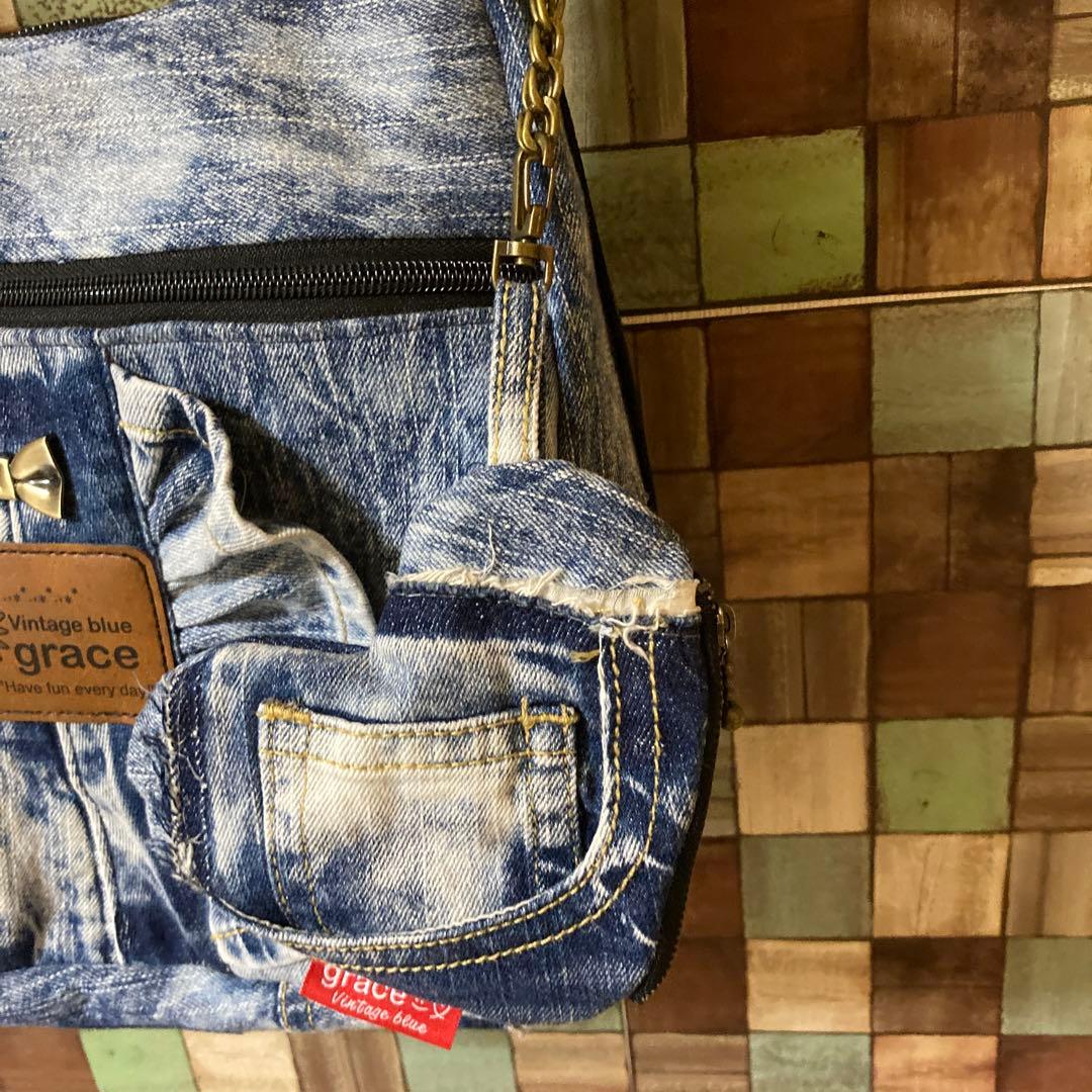 デニムリメイク フリル2wayバック