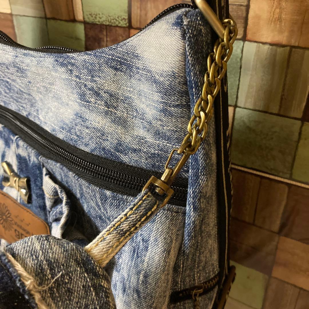 デニムリメイク フリル2wayバック