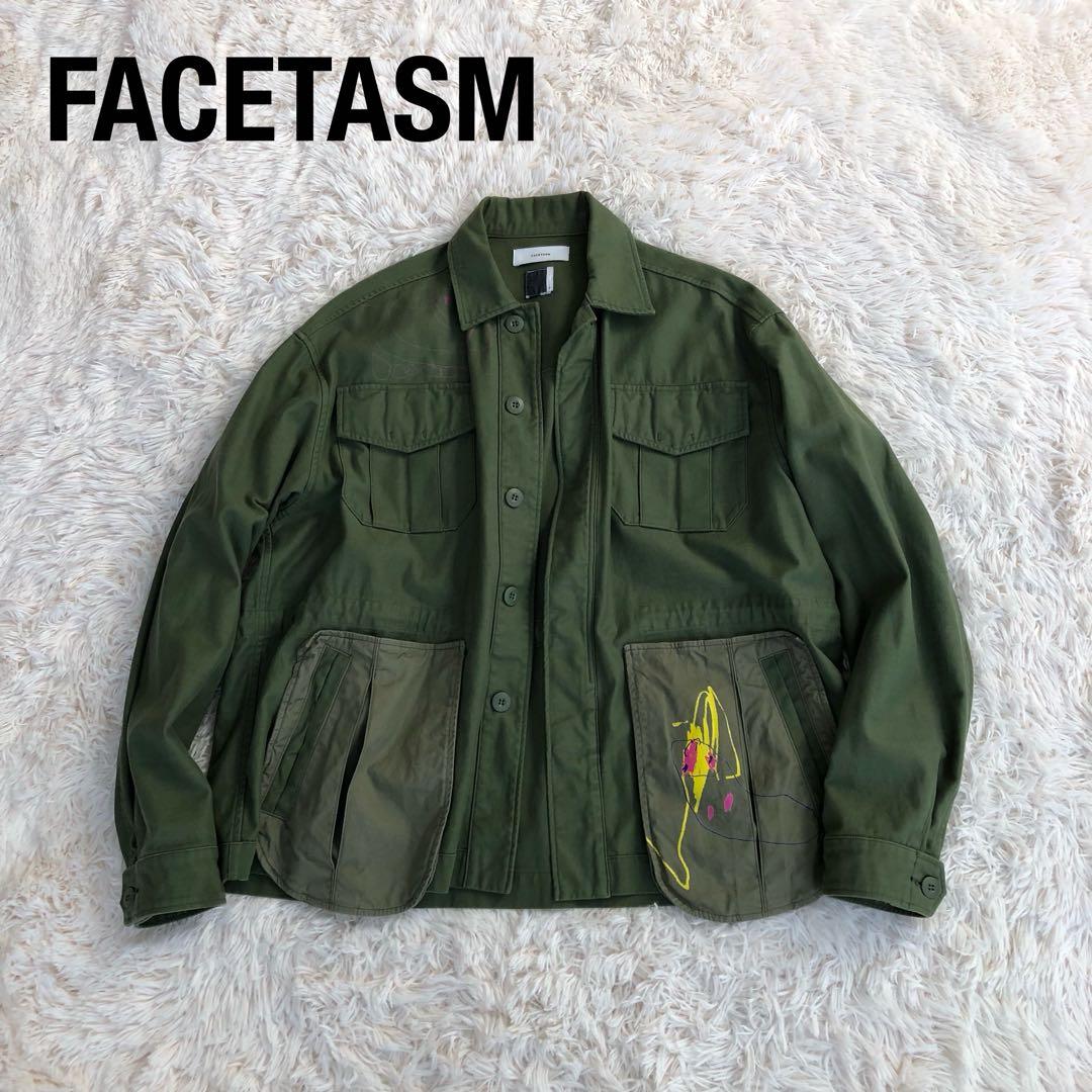 FACETASM　オーバーサイズ　ミリタリージャケット　ファセッタズム　オリーブ