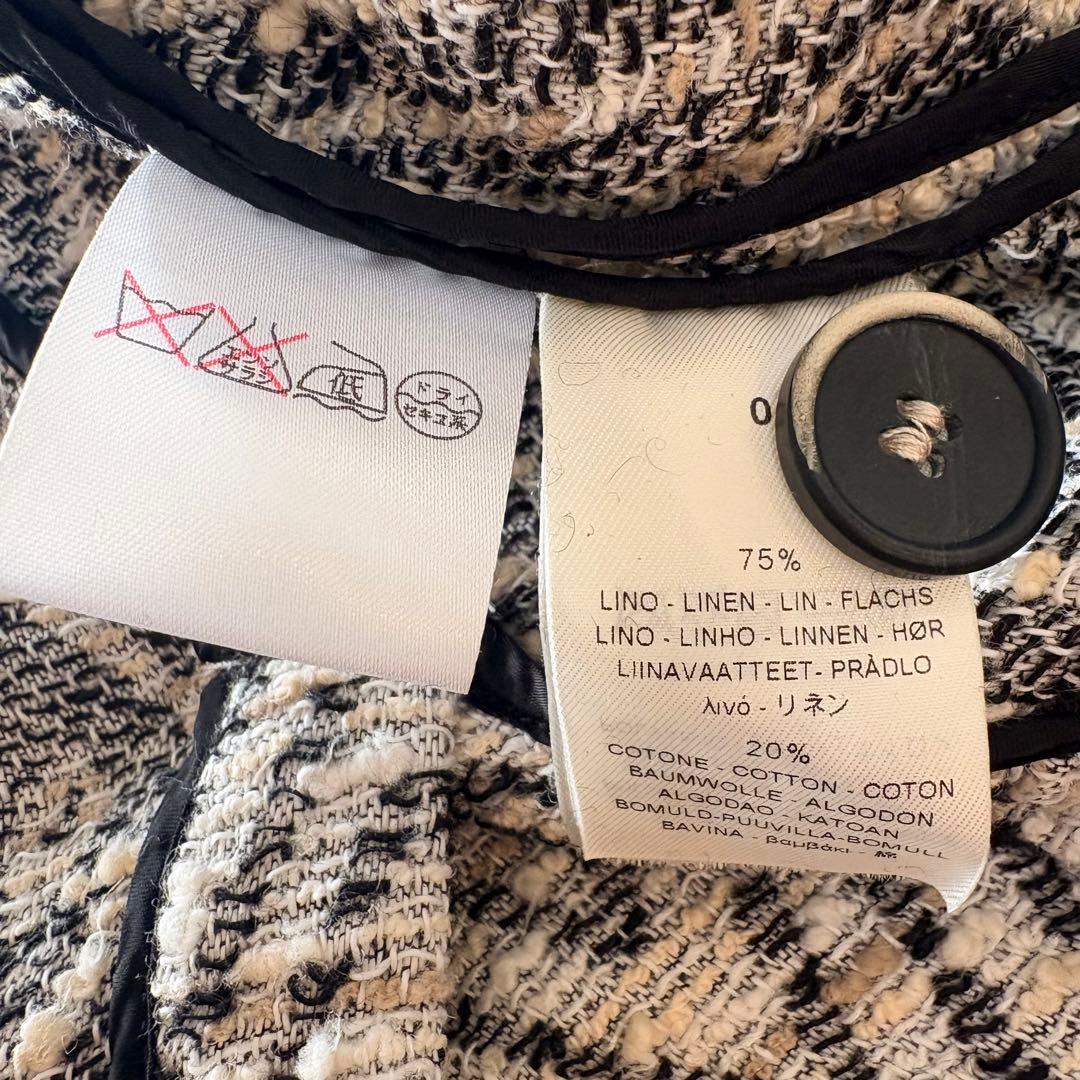 NO forte_forte テーラードジャケット　麻混合　春夏　ツイード