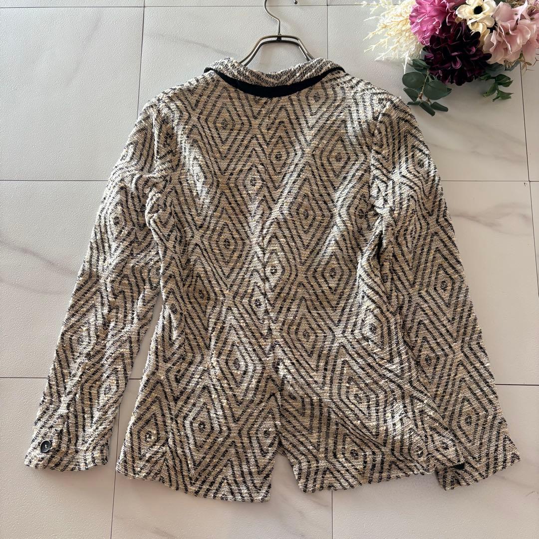 NO forte_forte テーラードジャケット　麻混合　春夏　ツイード