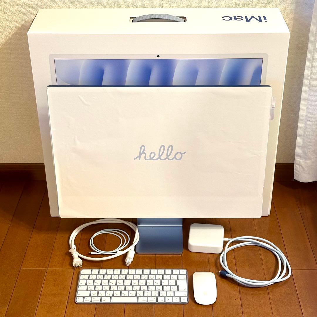iMac 2024 ブルー M4/16GB/256GB MWUF3J/A