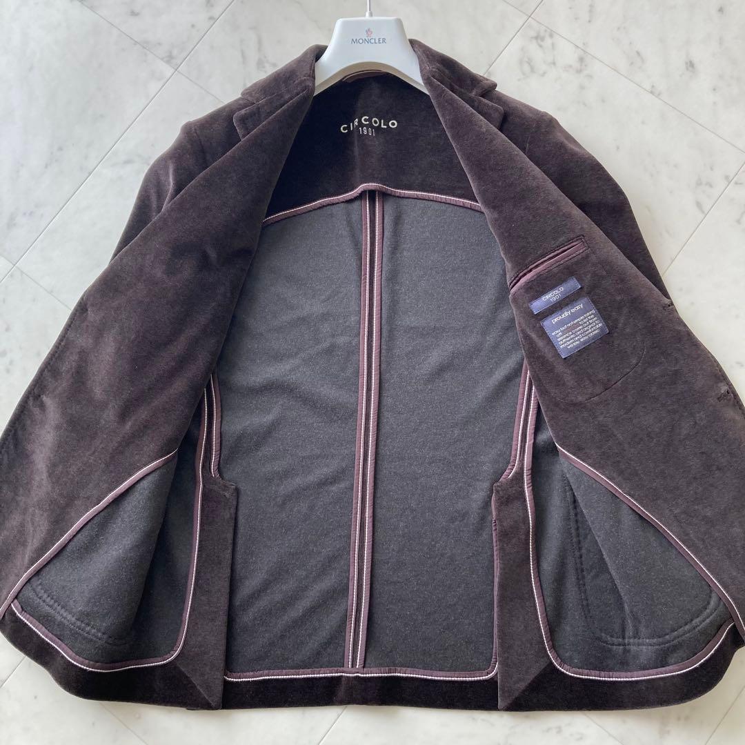 美品 CIRCOLO 1901 ベロア テーラードジャケット 48