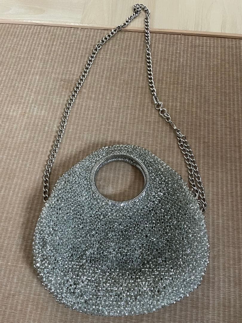 【美品】アンテプリマ　パッロンチーノ　2WAY ショルダーバッグ　シルバー