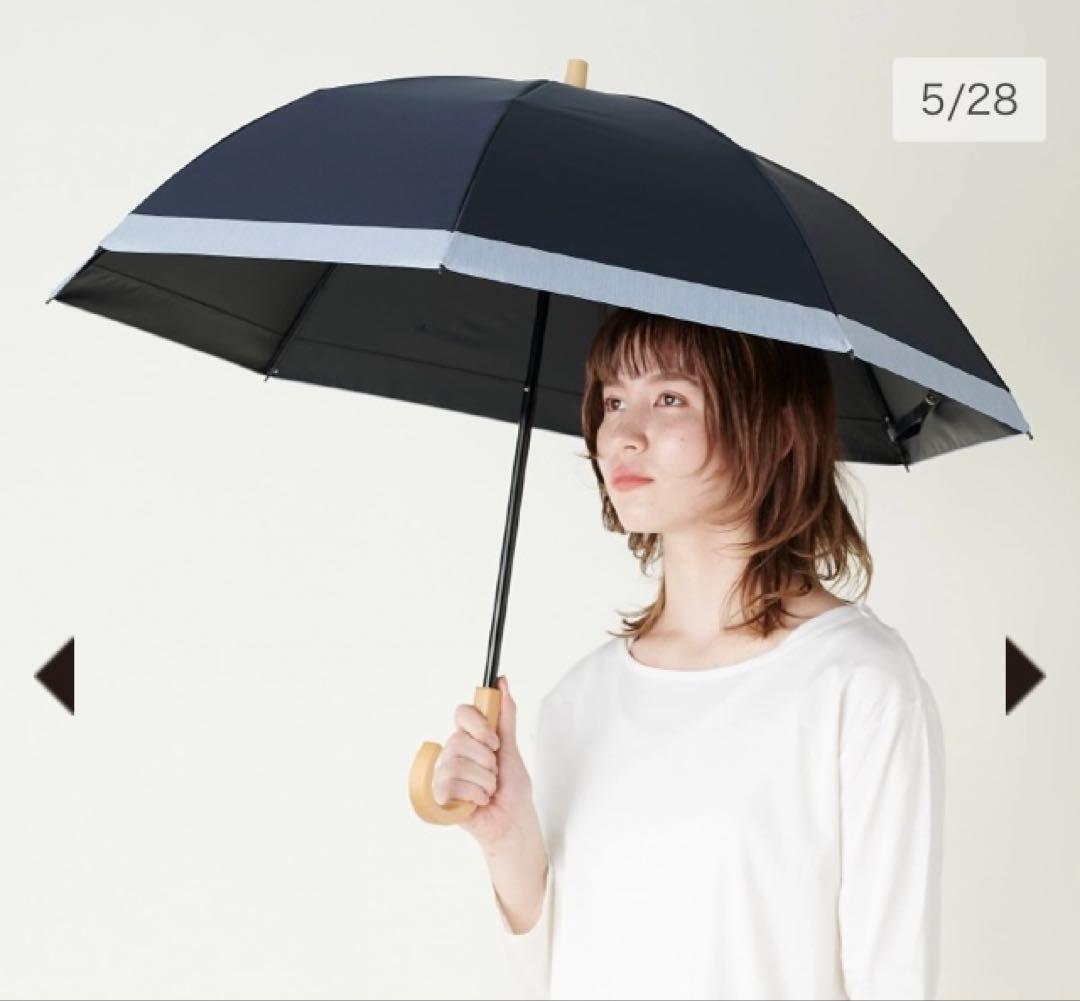 サンバリア100 折りたたみ日傘 ２段折 / コンビ　ネイビー