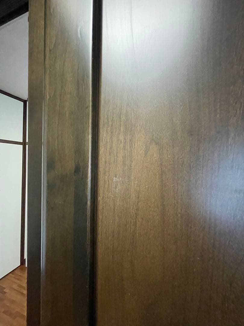 送料無料　ミラー付き木製　ワードローブ/洋服ダンス/クローゼット