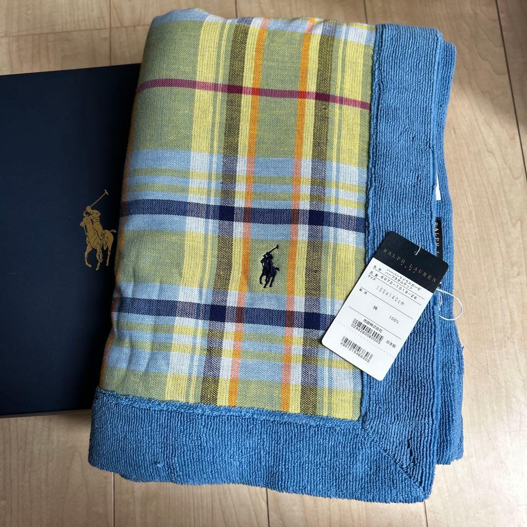 Ralph Lauren チェック柄 タオルケット