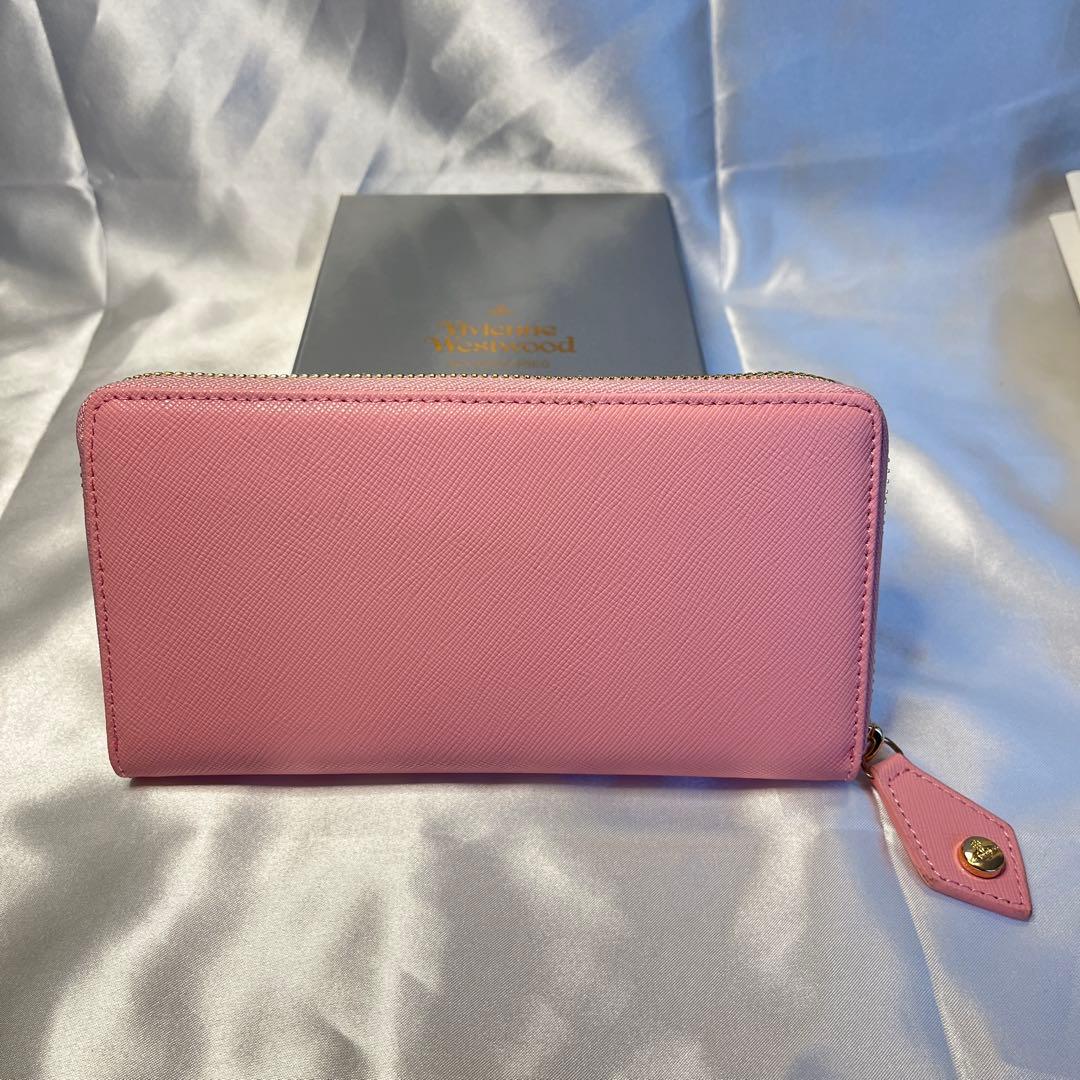 新品 Vivienne Westwood ピンク ゴールドオーブ　長財布