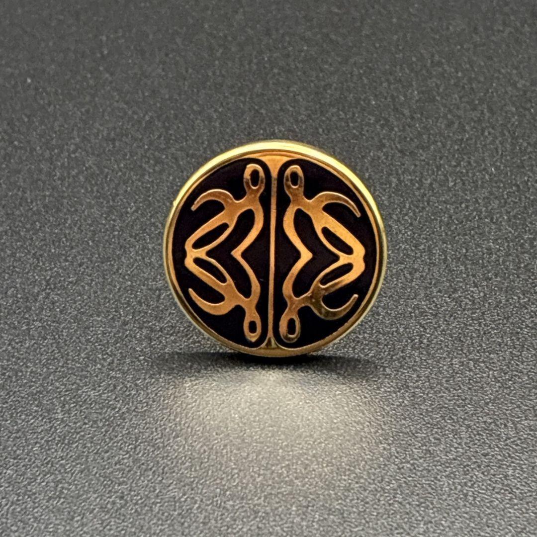 美品✨LOEWE ロエベ カフス カフリンクス アナグラム ゴールド×ブラック