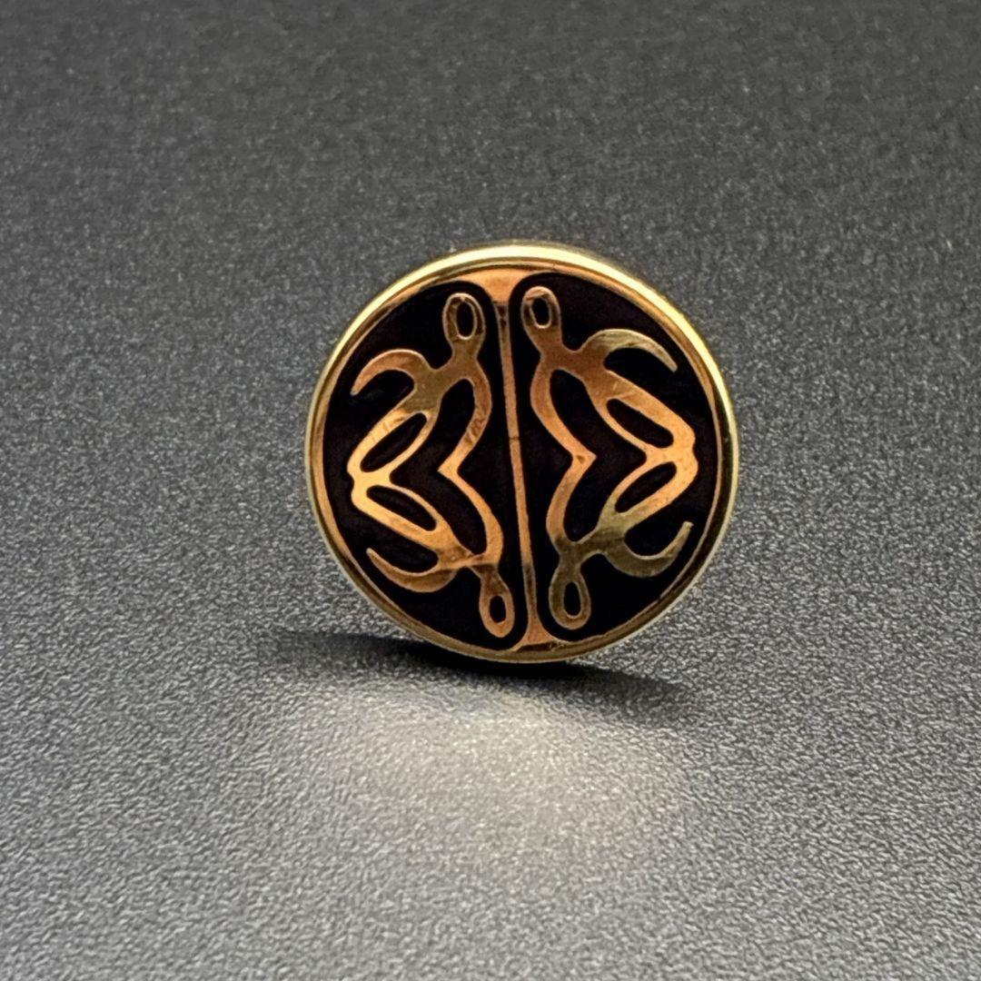 美品✨LOEWE ロエベ カフス カフリンクス アナグラム ゴールド×ブラック