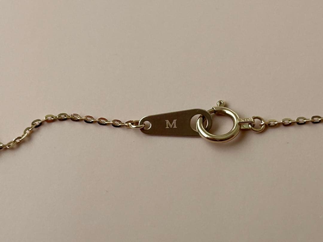 マグノリアホワイト K10チェーンネックレス 50cm