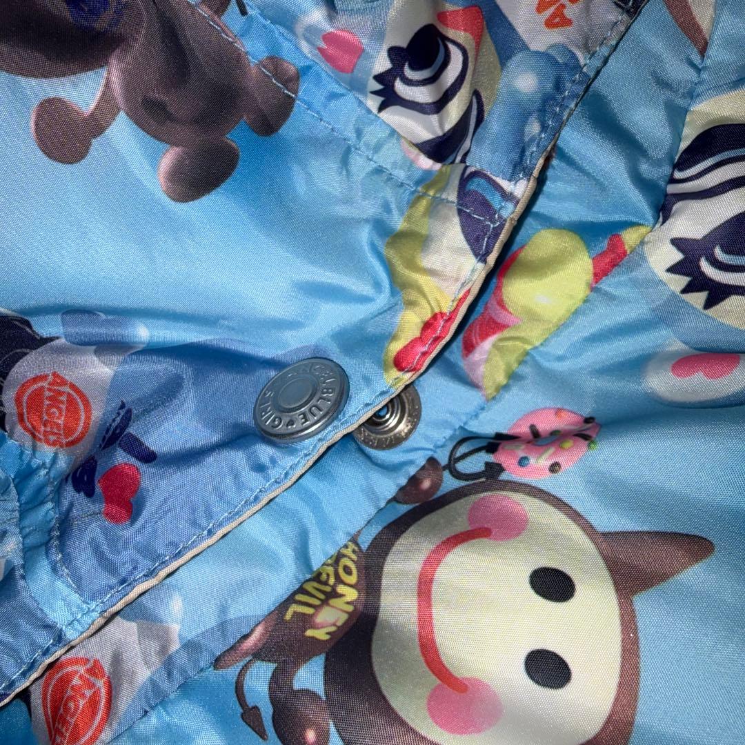 ANGEL BLUE フード付きリバーシブルダウンジャケット　Lサイズ(160)