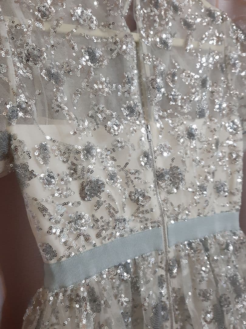 Haru セルフポートレイトシャンパン スパンコール ドレス