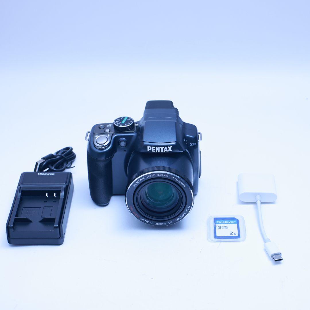 スマホ転送可 PENTAX X90 デジタルカメラ SDカード付