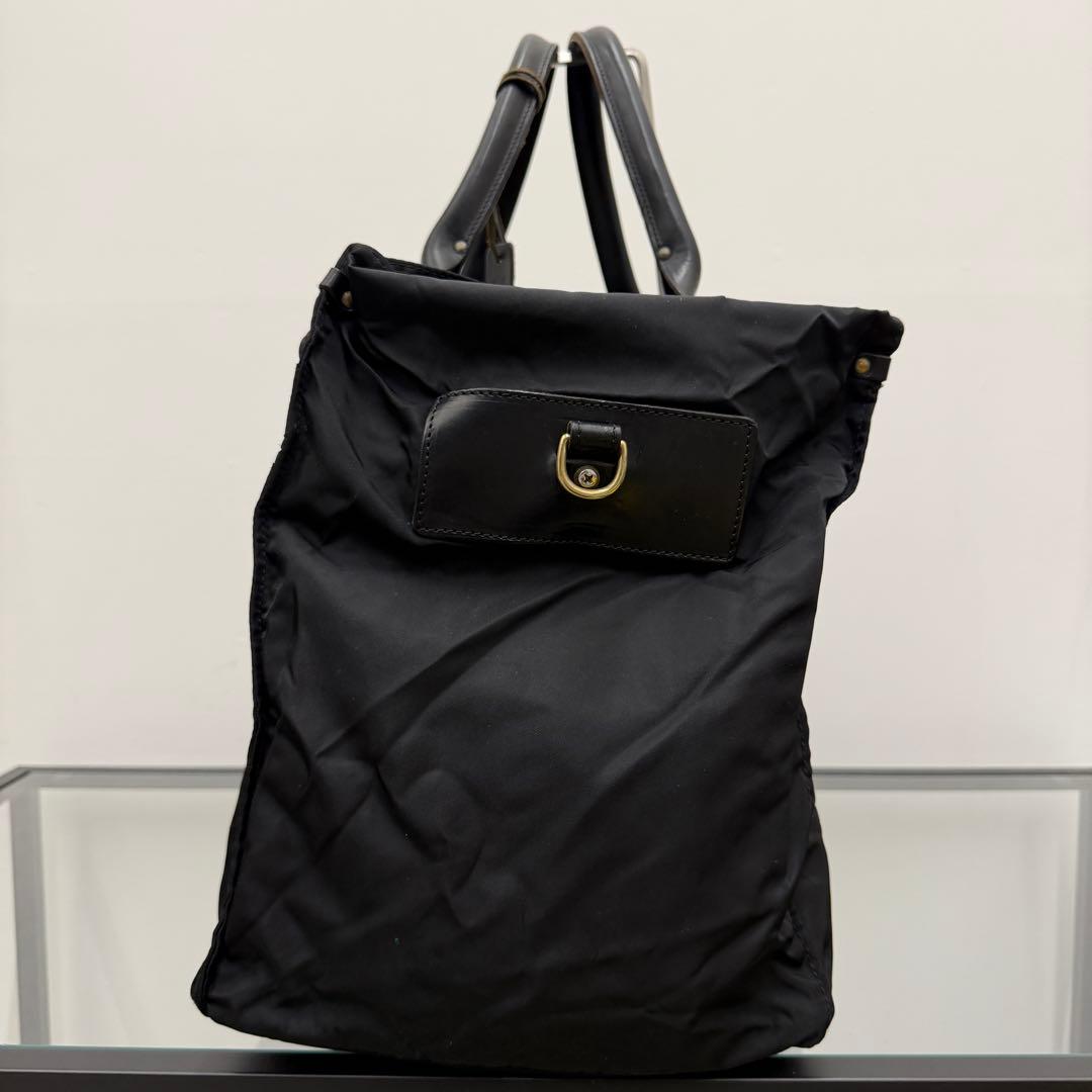 か*ち様 【美品】 フェリージ ボストンバッグ ナイロン ブラック Felisi