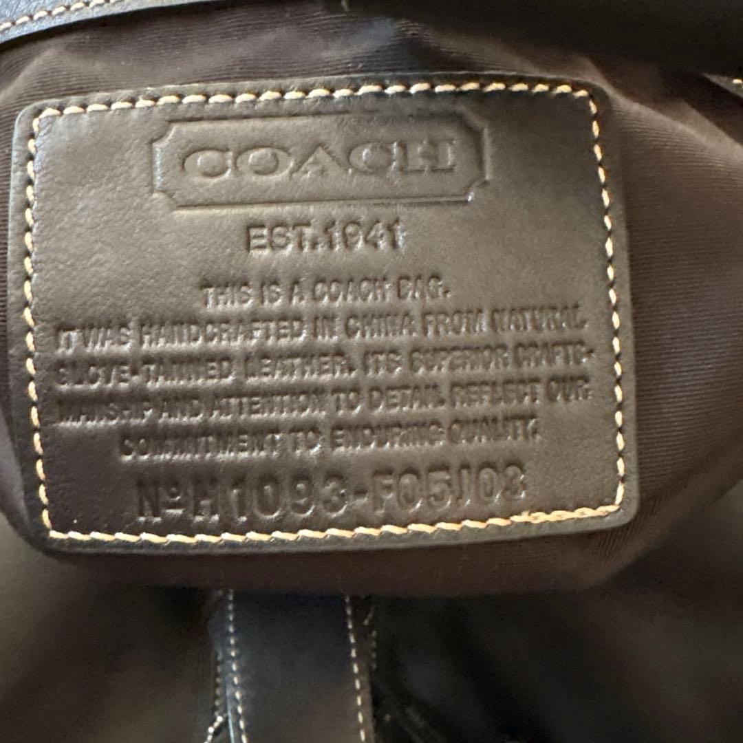 美品✨コーチ レザー　2way ボストンバッグ ブラック　大容量