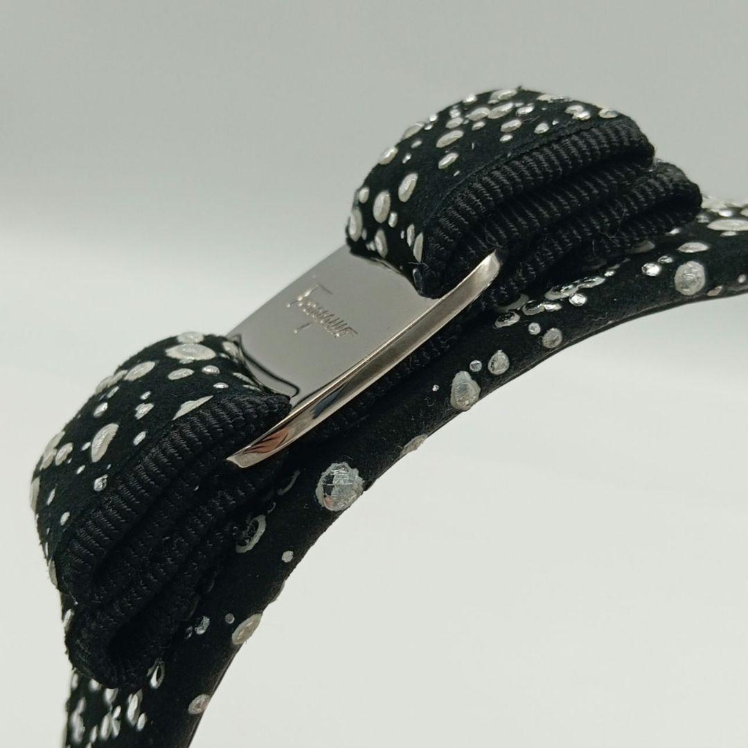 KM067 サルバトーレフェラガモ 美品 ヴァラリボン カチューシャ 髪留め