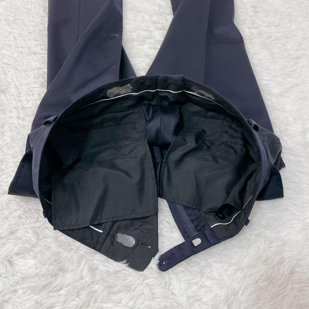 美品✨スーツカンパニー 黒タグ スリーピース 175 A6 シルク混 濃紺　L