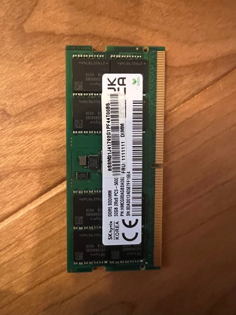 メモリー SK Hynix DDR5 32GB 5600MHz SODIMM