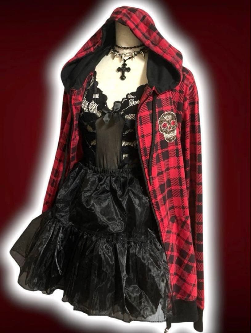 y2kゴシックフリルフェアリーグランジパニエミニスカ00sオーガンジー古着屋