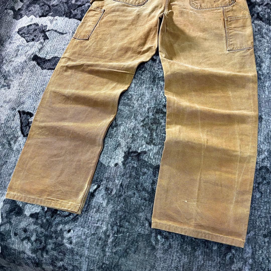 希少ダック地 ダブルニー ペンキ ワークパンツ 古着 一点物 良フェード