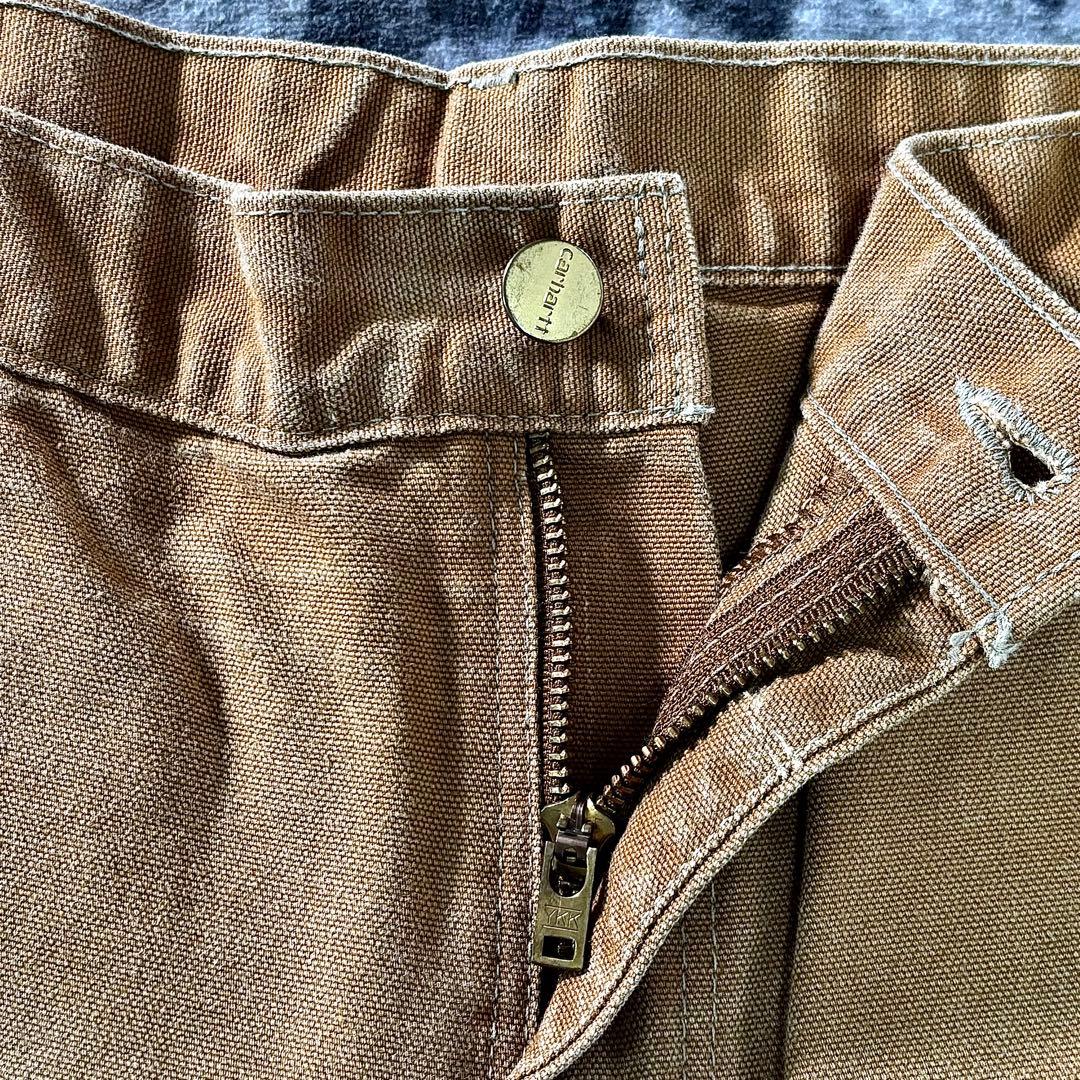 希少ダック地 ダブルニー ペンキ ワークパンツ 古着 一点物 良フェード