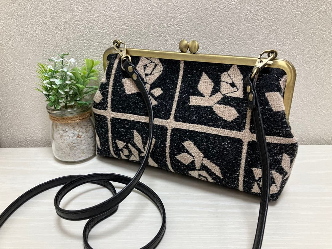 【専用です】ミナペルホネン　LULU がま口ポシェット　ハンドメイド