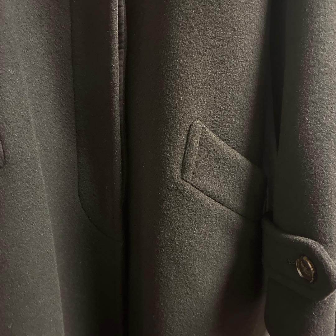 リコ★FRAMe WORKラムウールMIXシャルムバルカラーコートブラック