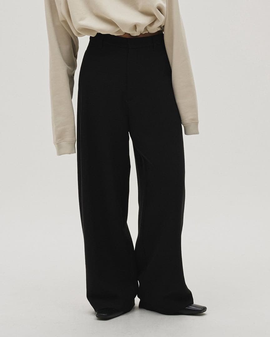新品　todayful Wide Cocoon Trousers ブラック　36