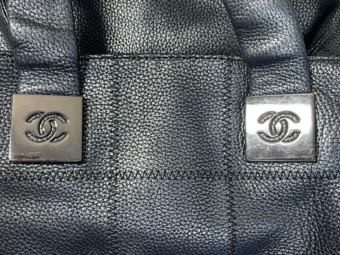 シャネル CHANEL トートバッグ チョコバーハン ドバッグ キャビアスキン