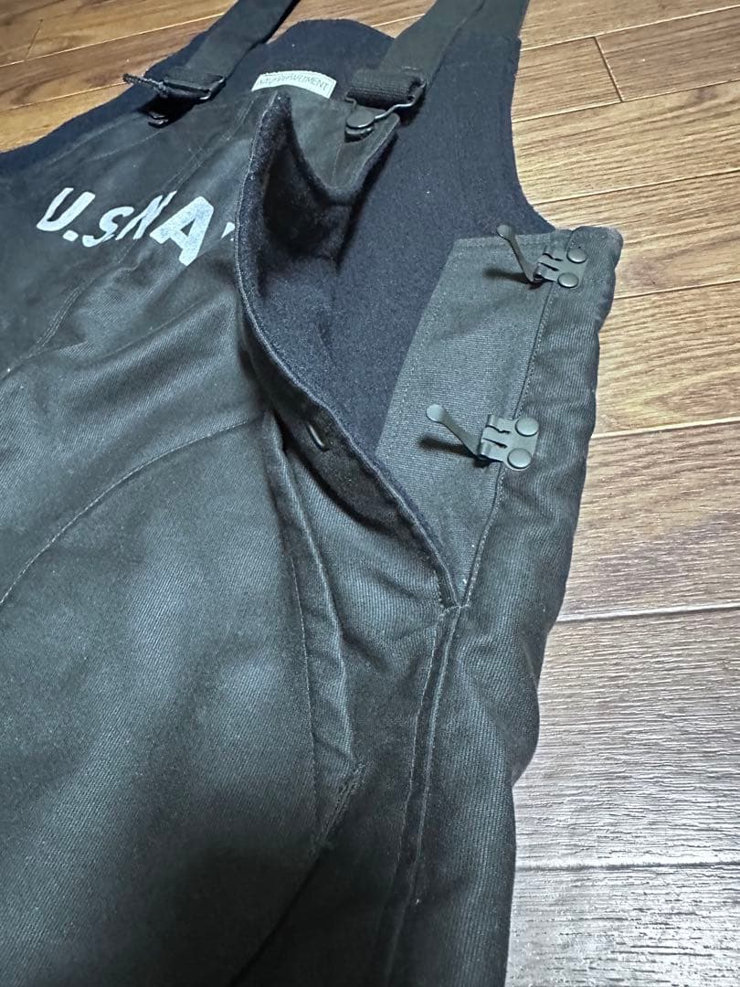 U.S.NAVY オーバーオールSMALLリアルマッコイ　デッキパンツ　パチポケ