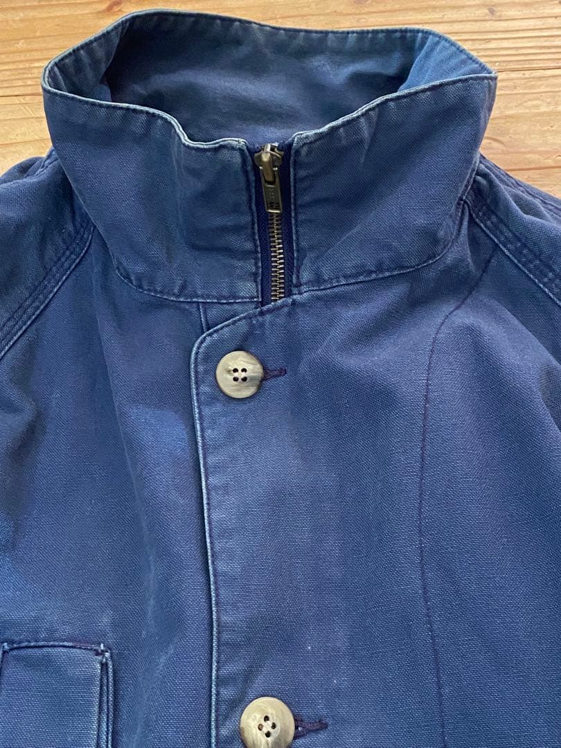 OLD GAP 刺繍タグ　厚手コットンジャケット　フェードネイビー