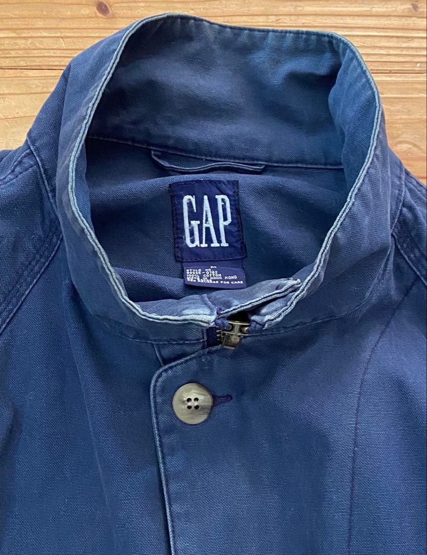 OLD GAP 刺繍タグ　厚手コットンジャケット　フェードネイビー