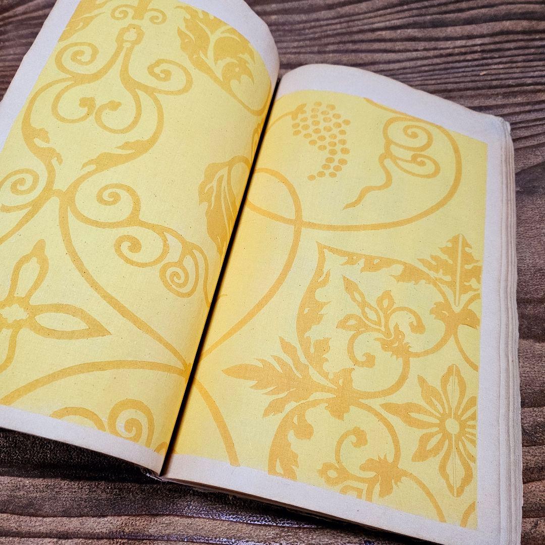 光*様 to9254 古い和本 八丘椿 木版画集 有職 図案 文様 デザイン 古