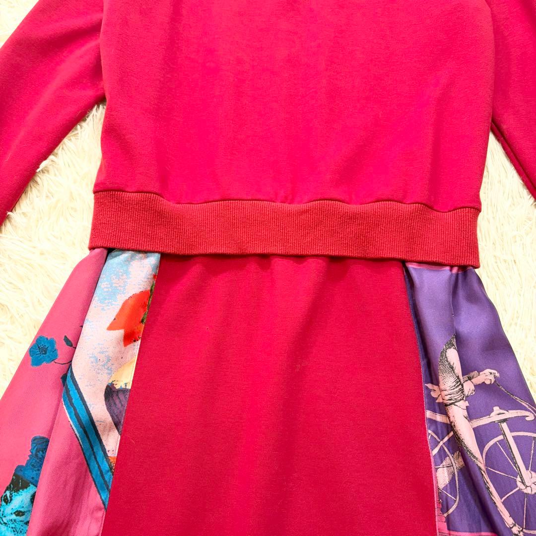 ✨美品✨MUVEIL×M!DOR! Vネック長袖プルオーバーコンビワンピース