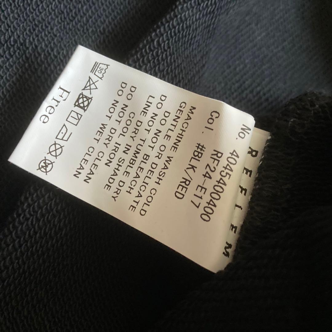 REFLEM レフレム クロップドチャイナパーカー ブラックレッド