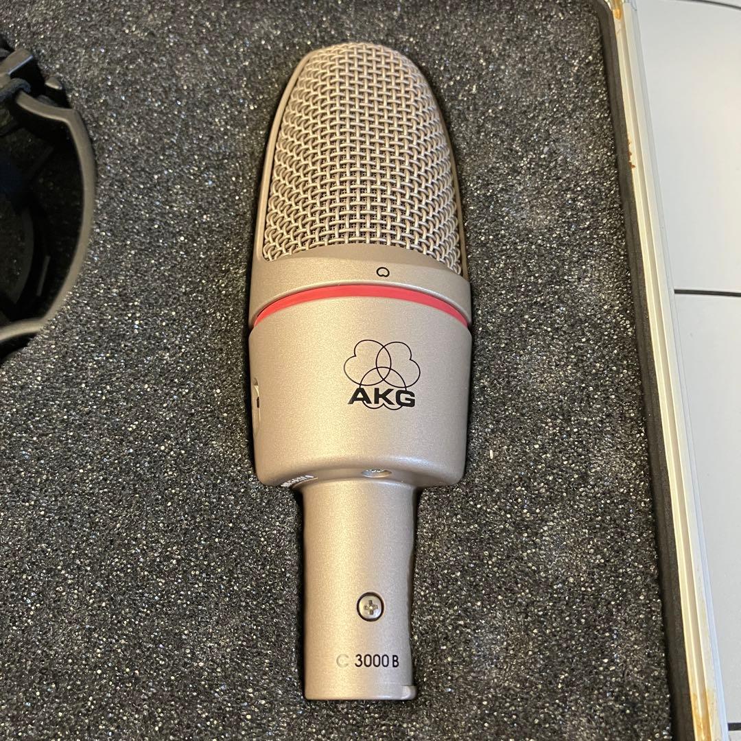 【美品】AKG C3000B ラージダイアフラム コンデンサマイク 動作確認済み