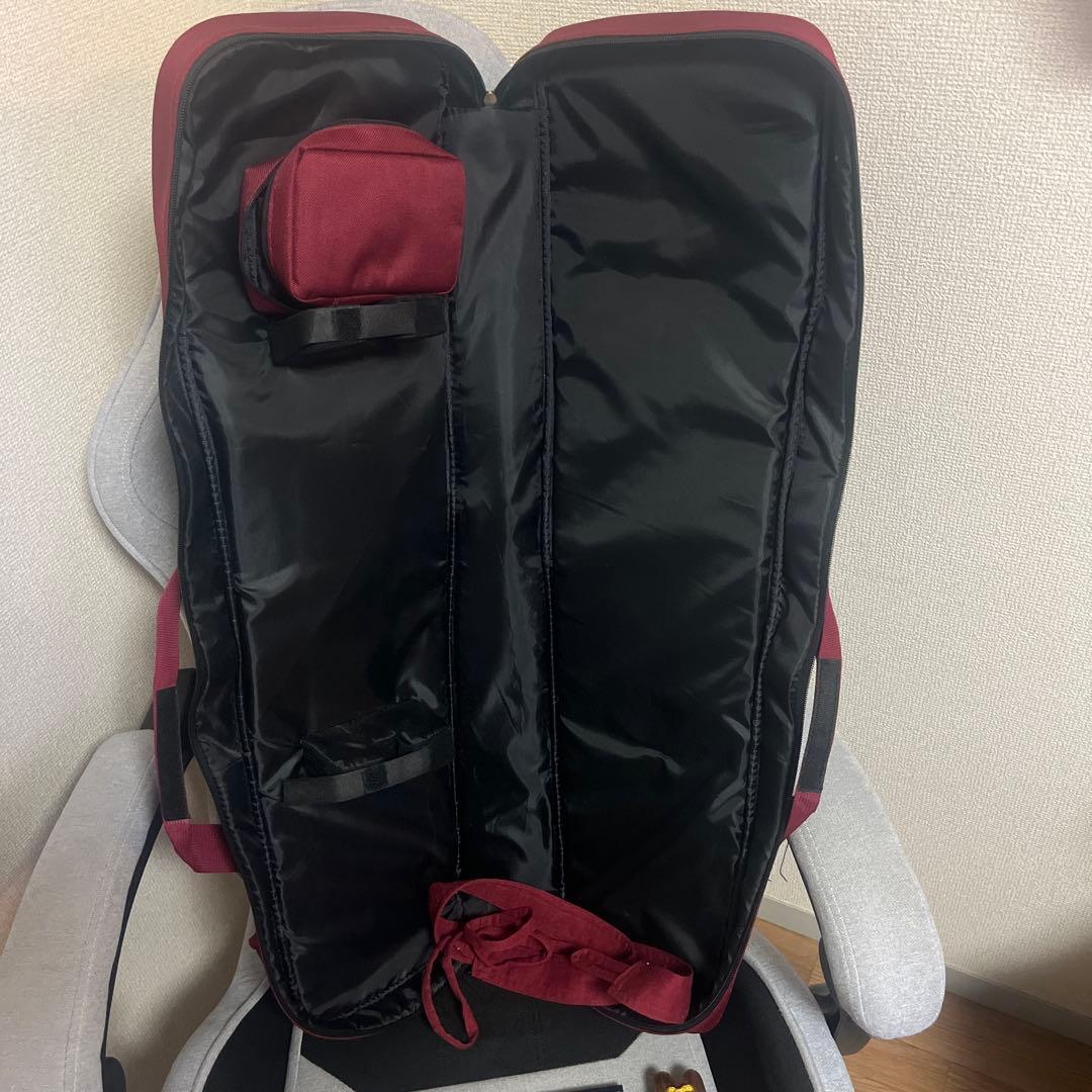 【美品】三味線本体 赤茶色 蛇皮付属品あり　ケース付き！