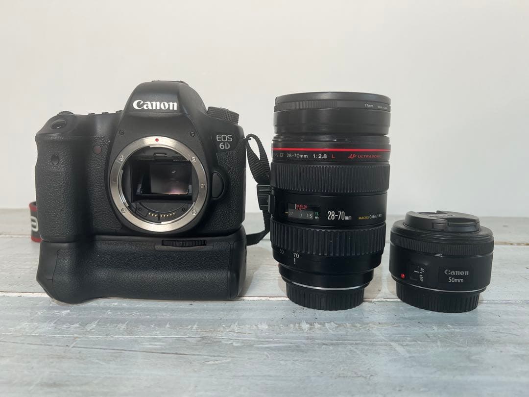 CANONキャノンEOS6Dレンズセット EF28-70+EF50+GRIP他
