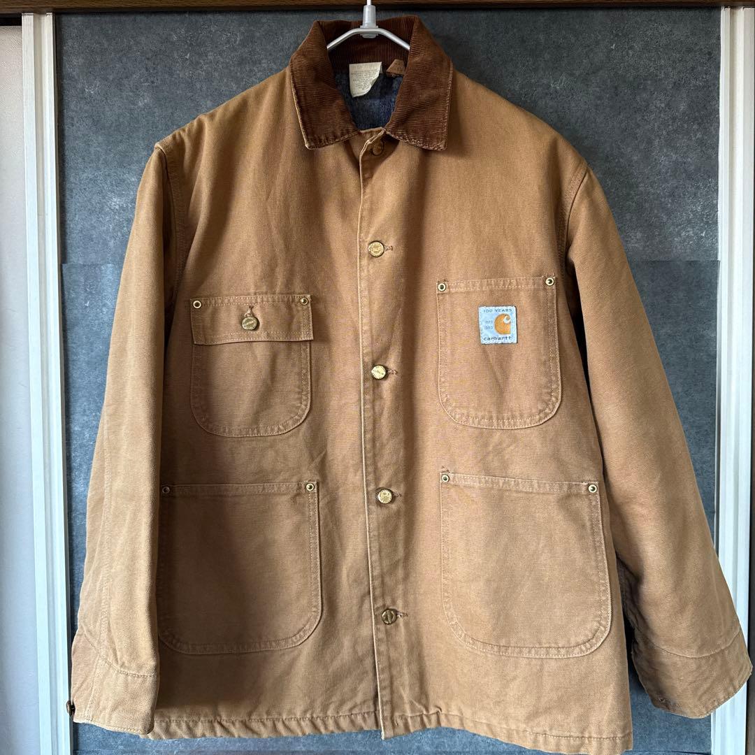 希少 星タグ Carhartt ミシガン チョアコート USA製 100周年