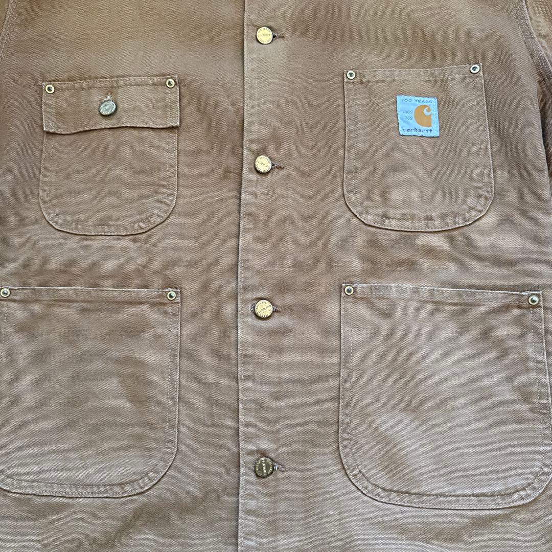 希少 星タグ Carhartt ミシガン チョアコート USA製 100周年