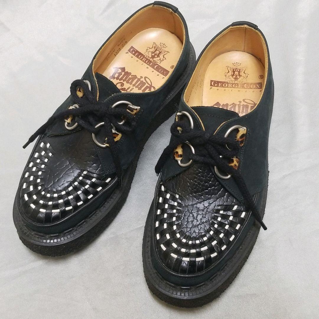 ジョージコックス ギブソン ラバーソール RNA別注 黒 白 レオパード 23