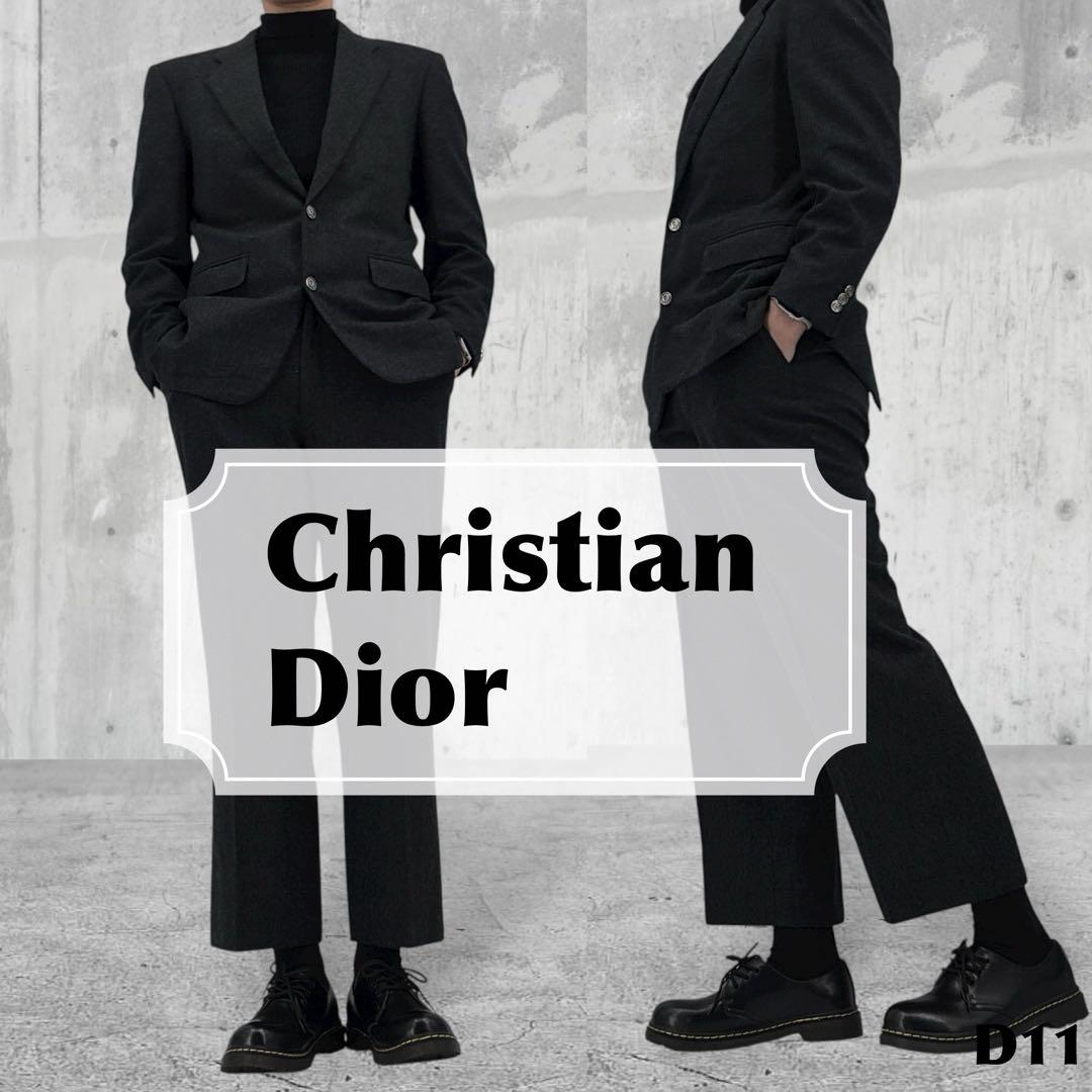 極美品】クリスチャンディオール　スーツ　セットアップ　ジャケット　ロゴボタン