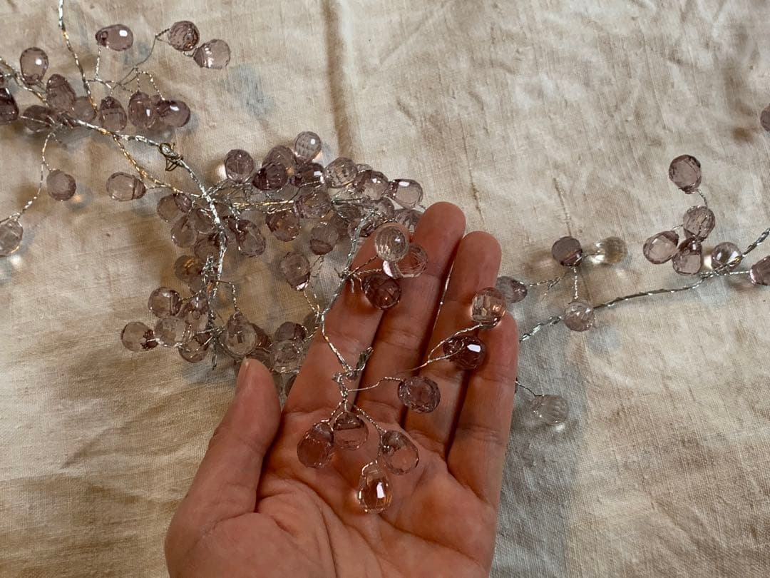 フランス ブロカント ガラスのガーランド アンティーク ヴィンテージ