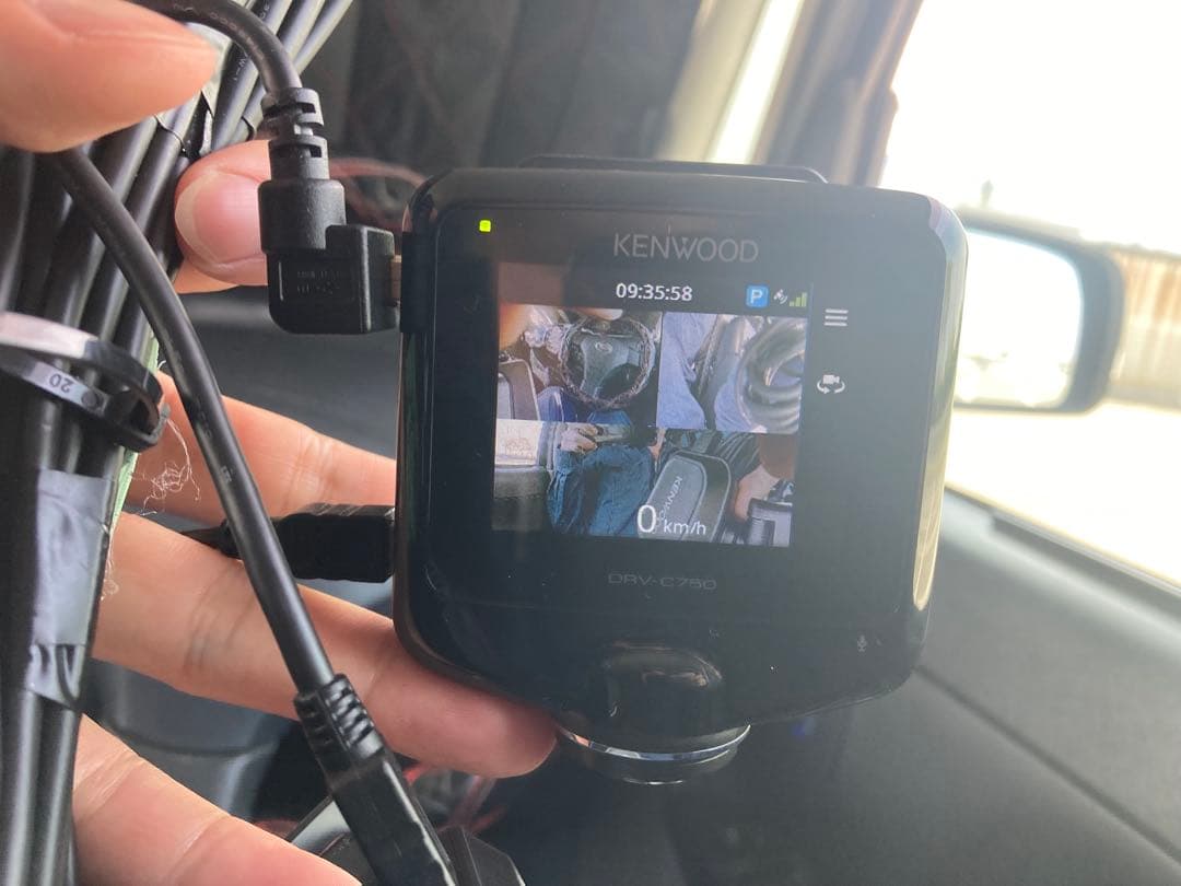 値下げ　ケンウッド ドライブレコーダー DRV-C750 360度前後2カメラ